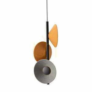 Závesné svietidlo Max Light Puro P0564 žlté sivé 4x8W plsť 51 cm small 2