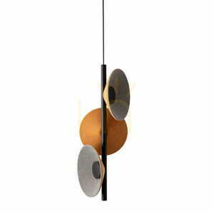 Závesné svietidlo Max Light Puro P0564 žlté sivé 4x8W plsť 51 cm small 0