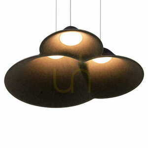 Závesné svietidlo Max Light Bellmond P0565 čierno-sivé plstené LED 21 W, 3 svetlá, 60 cm small 1