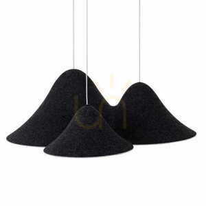 Závesné svietidlo Max Light Bellmond P0565 čierno-sivé plstené LED 21 W, 3 svetlá, 60 cm small 3