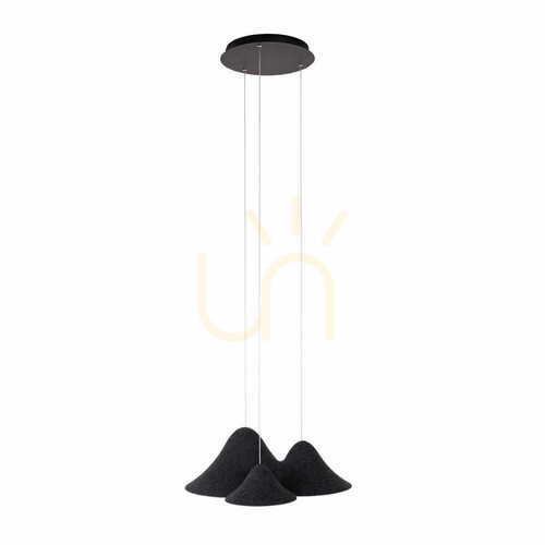 Skontrolujte Závesné svietidlo Max Light Bellmond P0565 čierno-sivé plstené LED 21 W, 3 svetlá, 60 cm