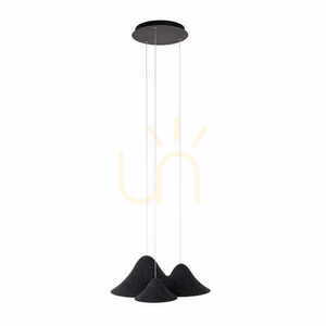 Závesné svietidlo Max Light Bellmond P0565 čierno-sivé plstené LED 21 W, 3 svetlá, 60 cm small 4