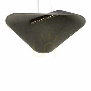 Závesné svietidlo Max Light Carbon P0567 čierno-sivé plstené 8W LED 3000K small 2