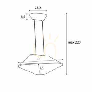 Závesné svietidlo Max Light Carbon P0569 žlté/sivé 50 cm 8W plsť 4 Závesné svietidlo Max Light Carbon P0569 žlté/sivé 50 cm 8W plsť small 4