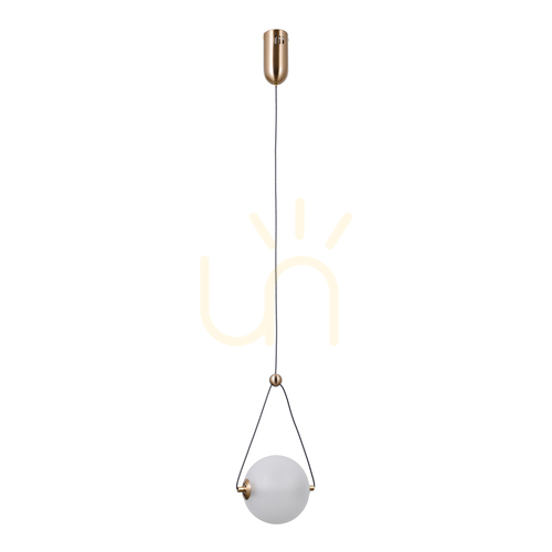 Skontrolujte Závesná lampa Italux zlatá opál LED 6W 3000K PND-34361-S-HBR-OPAL