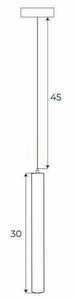 Prívesné svetlo Max Light MAX M0034Z biele hliníkové Zigbee 30 cm 3,8 W small 3
