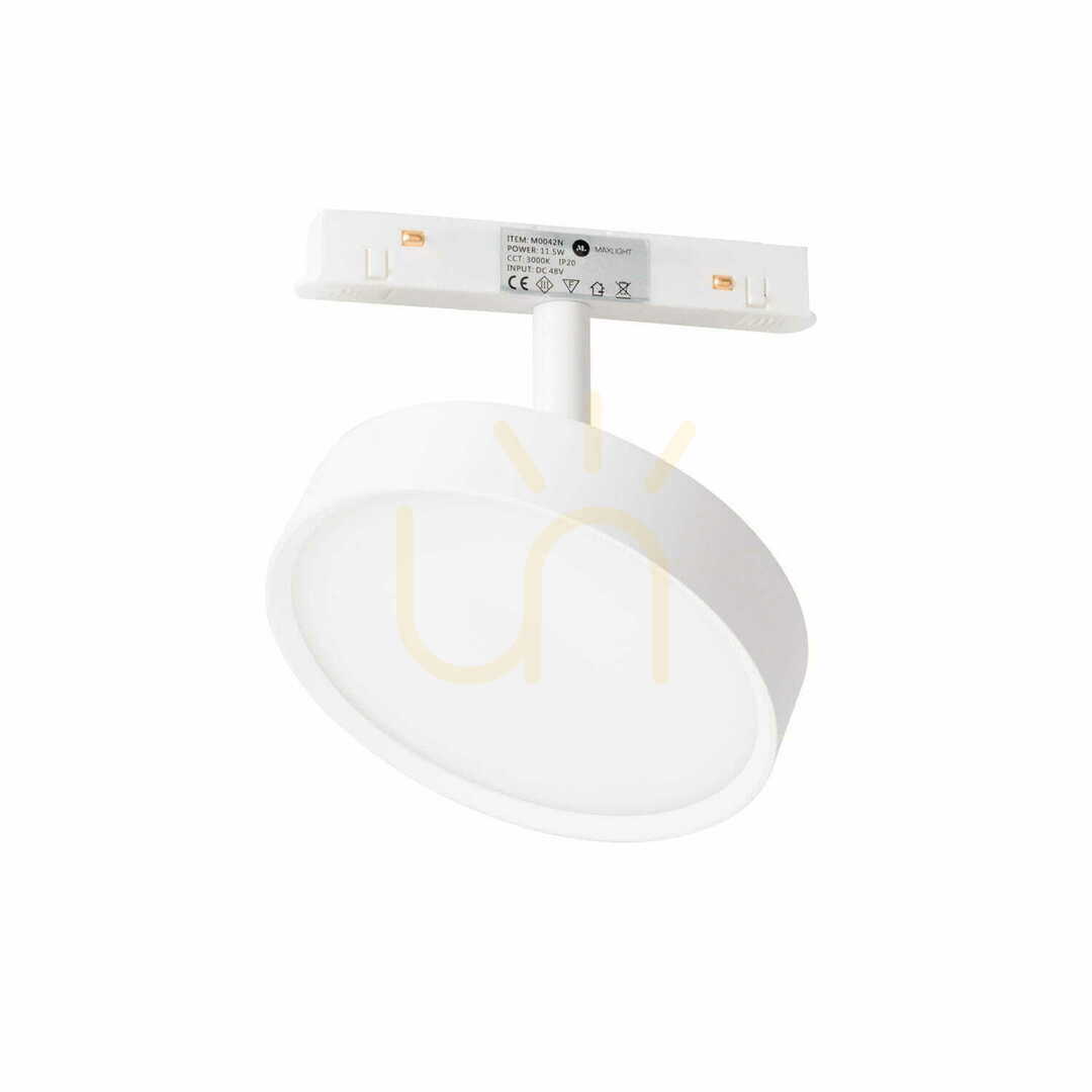 Track Light Max Light MAX M0042N White 12W LED 3000K Magnetic Spotlight