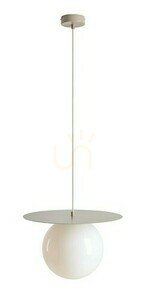 Závesné svietidlo Aldex LOOP béžové, opálová guľa 25 cm, disk 40 cm 1125G17_L small 0