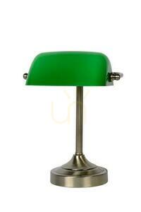 Stolová lampa Lucide BANKER 17504/01/03 zelená hnedá retro kov sklo E14 small 1