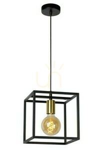 Závesné svietidlo Lucide RUBEN čierne zlaté vintage E27 1x40W 00424/01/30 small 0