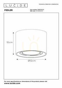 Podsvietenie Lucide FEDLER biele LED 12W GU10 IP20 09921/12/31 small 5