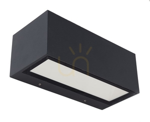 Vonkajšie nástenné svietidlo Lutec GEMINI 5189101118 LED 21 W 1230 lm 4000 K IP54 hore/dole antracit 22 cm small 0