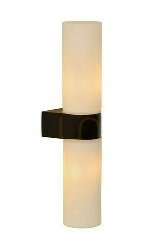 Skontrolujte Nástenné svietidlo Lucide JESSE čierne IP44 G9 2x LED sklo 04202/02/30