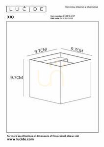 Nástenné svietidlo Lucide XIO hnedé LED G9 3,5 W 09217/04/97 small 5