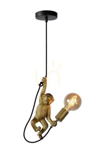 Skontrolujte Závesné svietidlo Lucide Extravaganza Chimp čierne 18 cm E27 10402/01/30