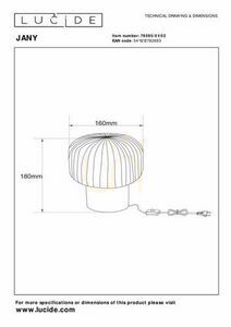 Stolová lampa Lucide JANY zlatá sklo E14 18 cm 78595/01/02 small 5