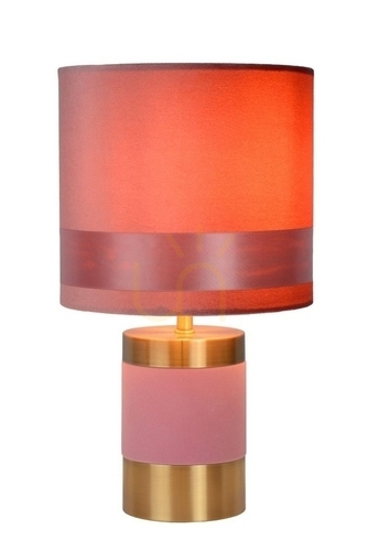 Skontrolujte Stolová lampa Lucide EXTRAVAGANZA Frizzle ružová zlatá E14 10500/81/66