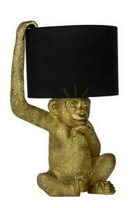 Stolová lampa Lucide EXTRAVAGANZA CHIMP 10502/81/30 E14 opica zlatá, tienidlo čierne, 45 cm small 1