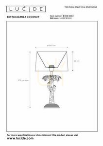 Stolová lampa Lucide Extravaganza Coconut zlatá zelená 50 cm 10505/81/02 small 7