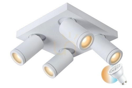 Skontrolujte Plafón Lucide TAYLOR biely IP44 GU10 4x LED 09930/20/31