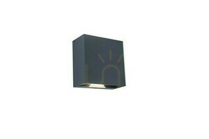 Vonkajšie nástenné svietidlo Lutec GEMINI BEAMS LED 7,5 W tmavosivé 11 × 11 cm 5104005118 small 0