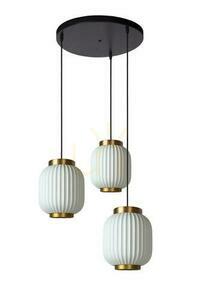 Závesné svietidlo Lucide GOSSE 13435/03/31 biele porcelánové Japandi 3x E27 small 1