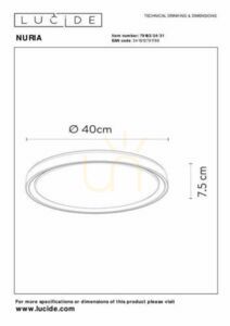 Plafond Lucide NURIA biely LED 24W 40 cm 79182/24/31 small 7