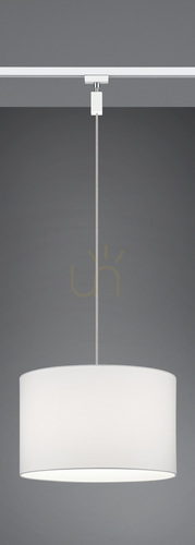 Skontrolujte Závesné svietidlo do lišty Trio DUOline 73330101 – biele, E27, Ø40 cm