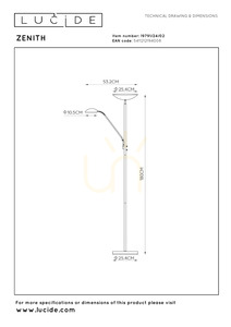 Stojacia lampa Lucide Zenith LED zlatá kovová 180 cm 19791/24/02 small 12