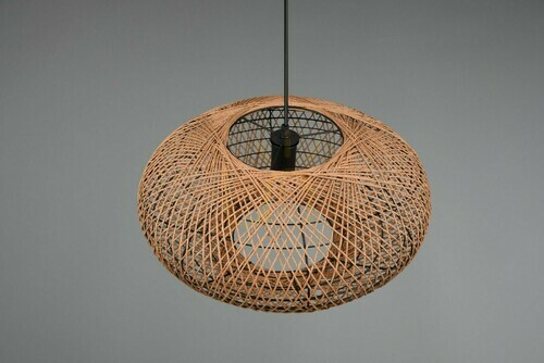 Skontrolujte Závesné svietidlo Trio HEDDA 312300136 – prírodný sisal, 52 cm