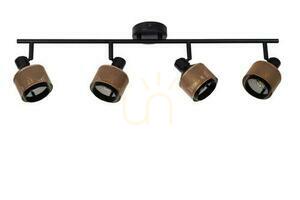 Reflektor Lucide RAFA čierny zlatý 4x E14 LED stropný 77980/04/30 small 1