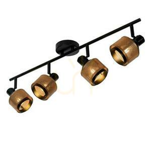 Reflektor Lucide RAFA čierny zlatý 4x E14 LED stropný 77980/04/30 small 6