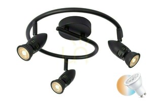 Reflektor Lucide CARO čierny 3x GU10 LED CCT 31 cm 13955/03/30 small 0