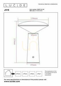 Vonkajšia stojaca lampa Lucide JIVE čierna LED IP44 4W 02807/04/30 small 8