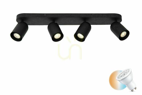 Skontrolujte Reflektor Lucide PUNCH čierny 4xGU10 LED CCT 13958/04/30