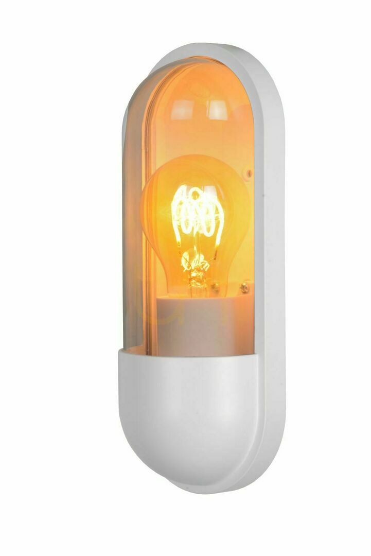 Lucide CAPSULE vit utomhus vägglampa IP65 E27 29897/01/31