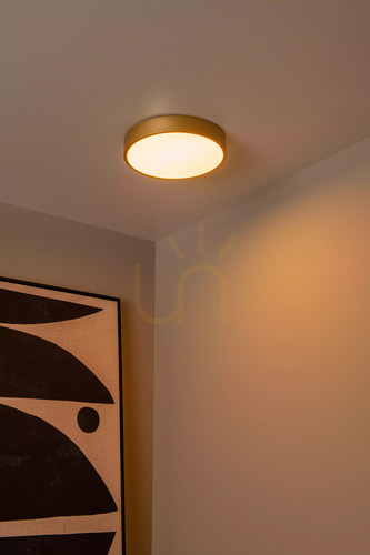 Skontrolujte LED stropné svietidlo Lucide UNAR 30 cm 18 W, matná zlatá, opál 79185/30/02