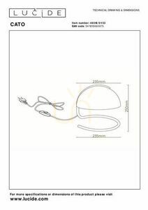 Stolová lampa Lucide Cato zlatá kovová retro E27 25 cm 46516/01/53 small 5