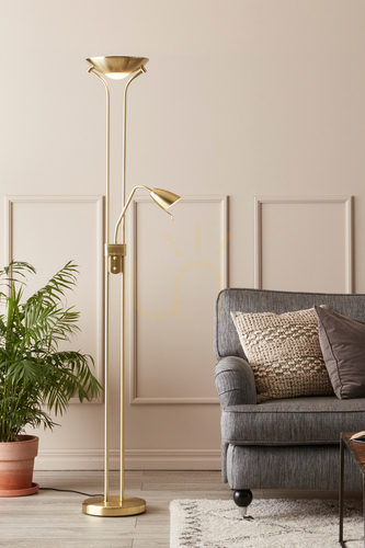 Skontrolujte Podlahová lampa Markslojd DETROIT 111242 mosadz hnedá 2x35W 180 cm