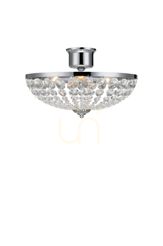 Skontrolujte Plafond Markslojd Granso 3x40W chróm krištáľ transparentný 40 cm 105316
