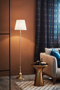 Podlahová lampa Markslojd Imperia 106322 béžová brúsené zlato 149 cm small 1
