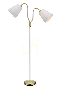 Podlahová lampa Markslojd MODENA 105274 2x60W biela mosadz kovová 152 cm small 0