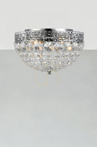 Skontrolujte Plafón Markslojd SAXHOLM 2x40W transparentný chróm Crystal MC 27 cm 106062