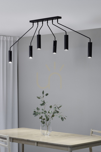 Skontrolujte Plafón Markslojd RAMUS 6x25W čierny kovový 192 cm 108508