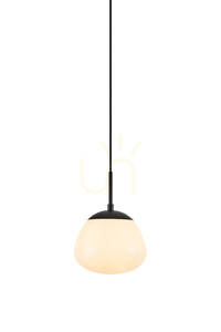 Závesné svietidlo Markslojd RISE 108547 biele kovové/sklenené 1x40W small 0