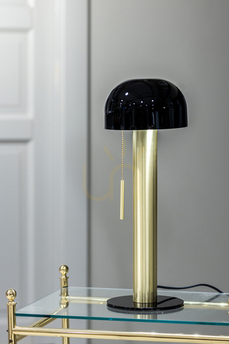 Skontrolujte Stolná lampa Markslöjd Costa 108576 čierna brúsená mosadz 46 cm