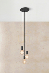 Prívesné svietidlo Markslojd CIELO 108733 čierne 3x40W kovové 160 cm small 1