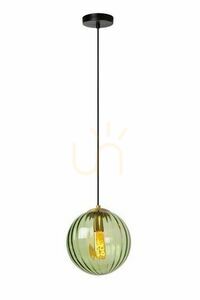 Závesné svietidlo Lucide MONSARAZ zelené retro sklo kov E27 45493/30/33 small 0