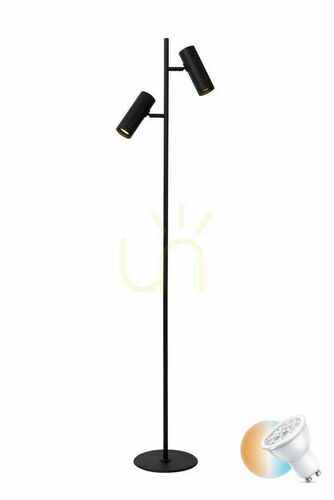 Skontrolujte Stojacia lampa Lucide CLUBS čierna LED GU10 2x40W 140 cm 09739/02/30