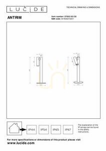 Stolová lampa Lucide ANTRIM čierna LED 2,2 W IP54 27503/02/30 small 5